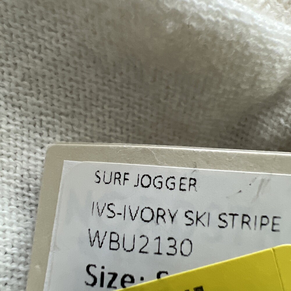 Faherty Sconset Jogger‎ Womens Small Ivory Stripe Cashmere Blend NWT - Picture 12 of 16